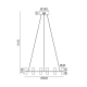 ^ PHASING OUT PENDANT LIGHTING LED2835 32W GOLD ALUMINUM 3000K 2880LM D52XH131.5M IONIAN JNDP32LED52GD