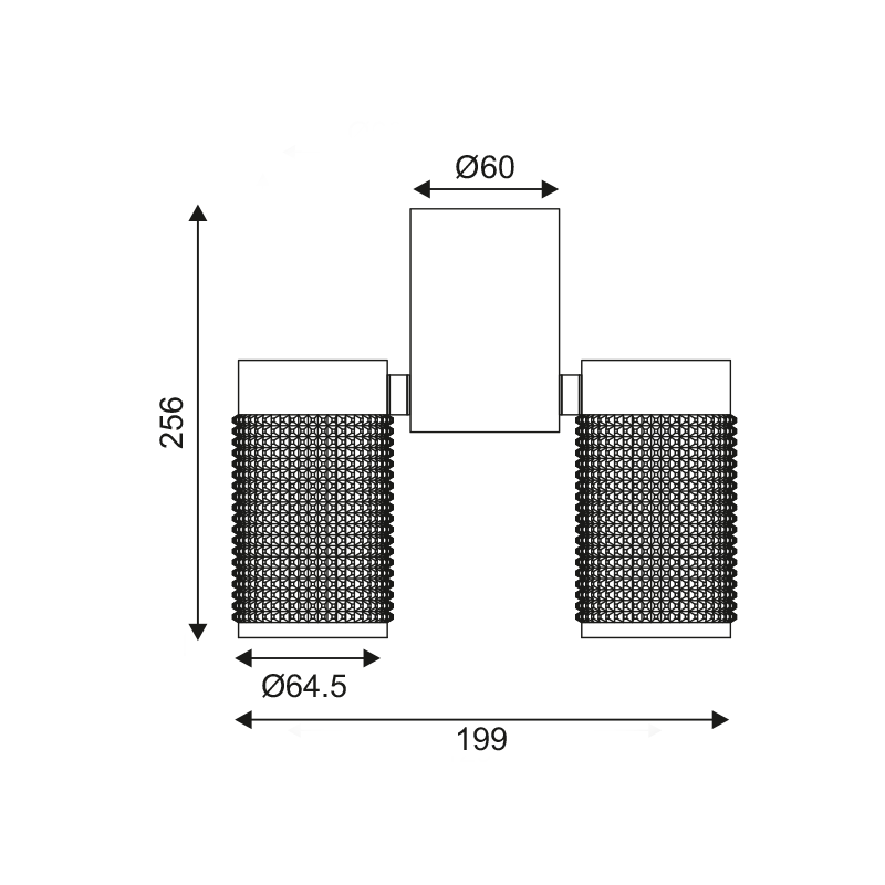 ^ PHASING OUT CEILING LIGHTING 2ΧGU10 BLACK ALUMINUM 6,5X20X26CM MEGATRON1 YL10C217BK