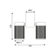 ^ PHASING OUT CEILING LIGHTING 2ΧGU10 BLACK ALUMINUM 6,5X20X26CM MEGATRON1 YL10C217BK