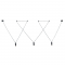 ^ PHASING OUT PENDANT LIGHTING 3ΧG9 BLACK ALUMINUM3x D3,6XH13CM CABLE 6,6M 4HOOKS TERES YL22P3BK