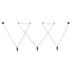 ^ PHASING OUT PENDANT LIGHTING 3ΧG9 BLACK ALUMINUM3x D3,6XH13CM CABLE 6,6M 4HOOKS TERES YL22P3BK
