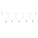 ^ PHASING OUT PENDANT LIGHTING 5ΧG9 BLACK ALUMINUM 5x D3,6XH13CM CABLE 11,2M 8HOOKS TERES YL22P5BK