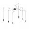 ^ PHASING OUT PENDANT/CEILING LIGHTING 6ΧG9 BLACK ALUMINUM 6x D3,6XH13CM CABLE 1,9M 14HOOKS TERES YL22C6BK