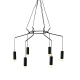 ^ PHASING OUT PENDANT LIGHTING 6ΧG9 BLACK ALUMINUM 6x D3,6XH13CM CABLE 1,3M TERES YL23P6BK