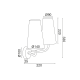 ^ PHASING OUT WALL MOUNTED LIGHTING 2ΧΕ14 BLACK METAL+ BIEGE SHADE 38Χ22ΧΗ33CM TUSCAN HL35422W38BG
