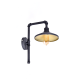^ PHASING OUT WALL MOUNTED LIGHTING 1ΧE27 BLACK+GOLD METALLIC 33Χ22Χ39CM PIPE AR4171W39BG