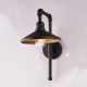 ^ PHASING OUT WALL MOUNTED LIGHTING 1ΧE27 BLACK+GOLD METALLIC 33Χ22Χ39CM PIPE AR4171W39BG