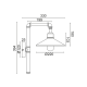 ^ PHASING OUT WALL MOUNTED LIGHTING 1ΧE27 BLACK+GOLD METALLIC 33Χ22Χ39CM PIPE AR4171W39BG