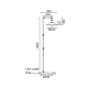 ^ PHASING OUT FLOOR LIGHTING 1ΧE27 BLACK+GOLD METALLIC 35Χ25ΧH156CM PIPE AR4171F156BG