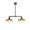 ^ PHASING OUT PENDANT LIGHTING 2ΧE27 BLACK+GOLD METALLIC 63Χ22ΧH92CM PIPE AR4172P63BG