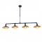 ^ PHASING OUT PENDANT LIGHTING 4ΧE27 BLACK+GOLD METALLIC 130Χ22ΧH92CM PIPE AR4174P130BG