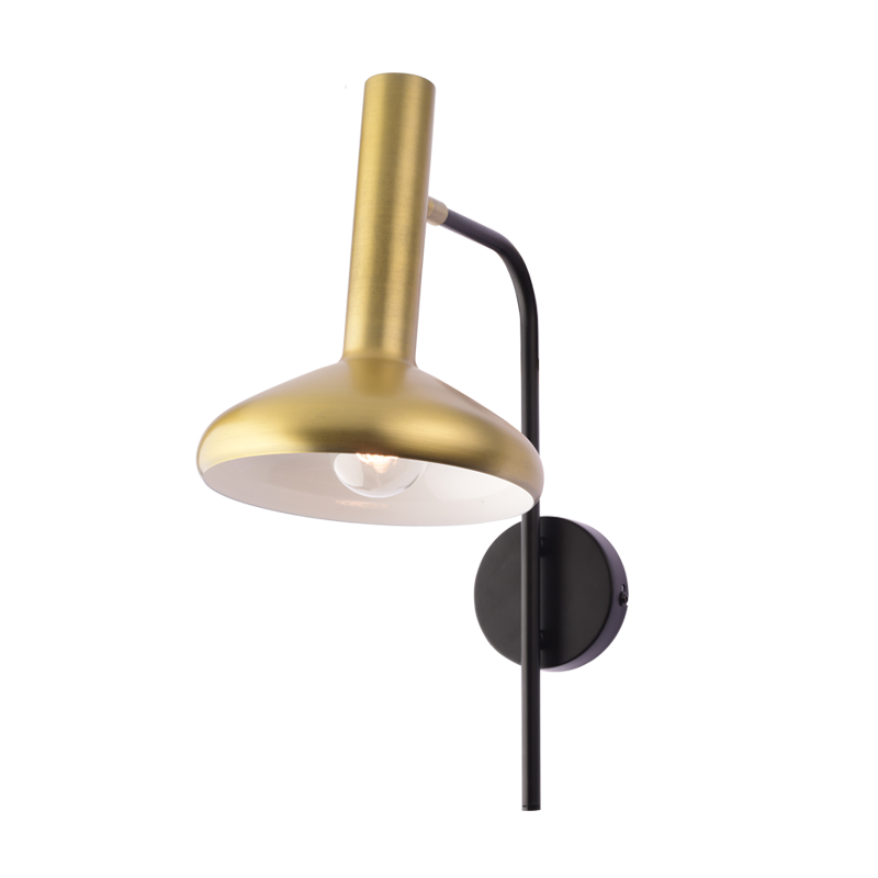 ^ PHASING OUT WALL MOUNTED LIGHTING 1ΧE27 BRASS+BLACK 32Χ20X41CM SHERLOCK AR4181W41BB