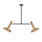 ^ PHASING OUT PENDANT LIGHTING 2ΧE27 BLACK+ BRASS 69Χ20XΗ92CM SHERLOCK AR4182P69BB