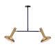 ^ PHASING OUT PENDANT LIGHTING 2ΧE27 BLACK+ BRASS 69Χ20XΗ92CM SHERLOCK AR4182P69BB