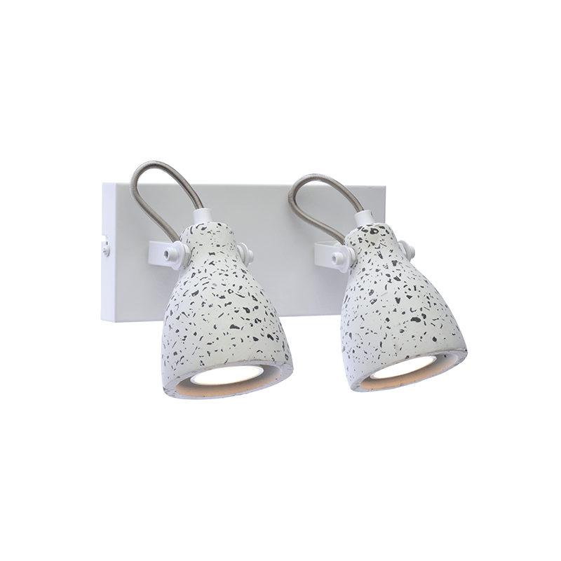 ^ PHASING OUT WALL MOUNTED LIGHTING 2ΧGU10 WHITE TERRAZZO 23X15X18CM DINO AR1822W23WT