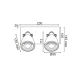 ^ PHASING OUT WALL MOUNTED LIGHTING 2ΧGU10 WHITE TERRAZZO 23X15X18CM DINO AR1822W23WT