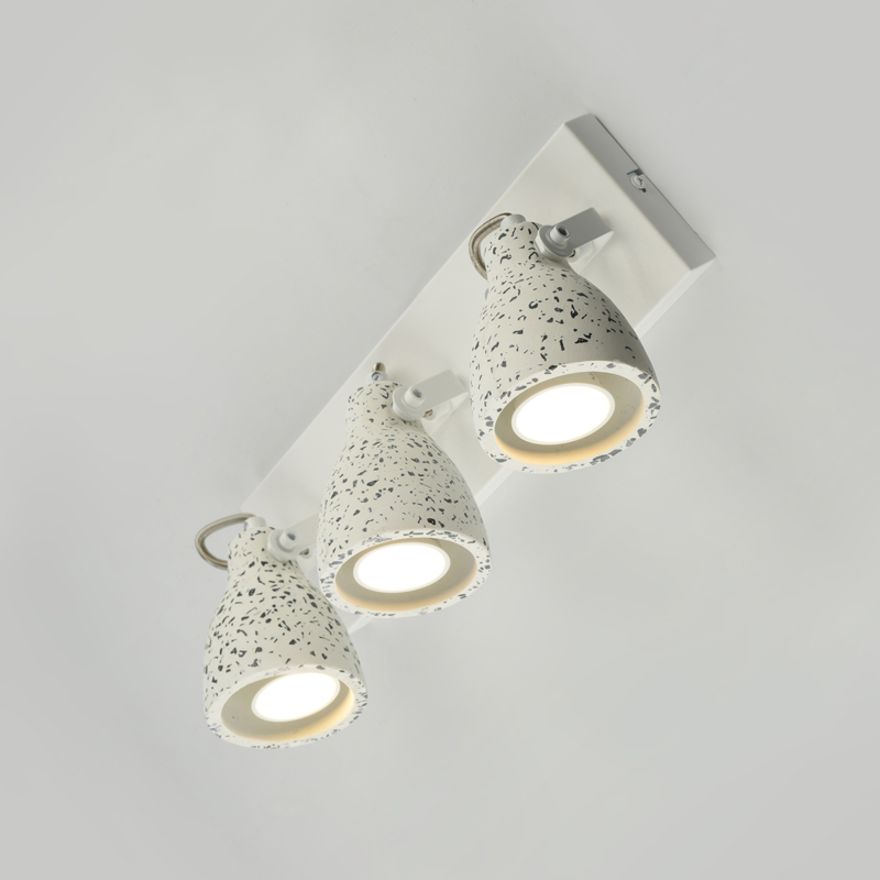 ^ PHASING OUT WALL MOUNTED LIGHTING 3ΧGU10 WHITE TERRAZZO 36X15X18CM DINO AR1823W36WT