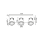 ^ PHASING OUT WALL MOUNTED LIGHTING 3ΧGU10 WHITE TERRAZZO 36X15X18CM DINO AR1823W36WT