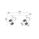 ^ PHASING OUT WALL MOUNTED LIGHTING 2ΧGU10 GREY METALLIC 28Χ10Χ16CM KRYPTON AR2092W28G