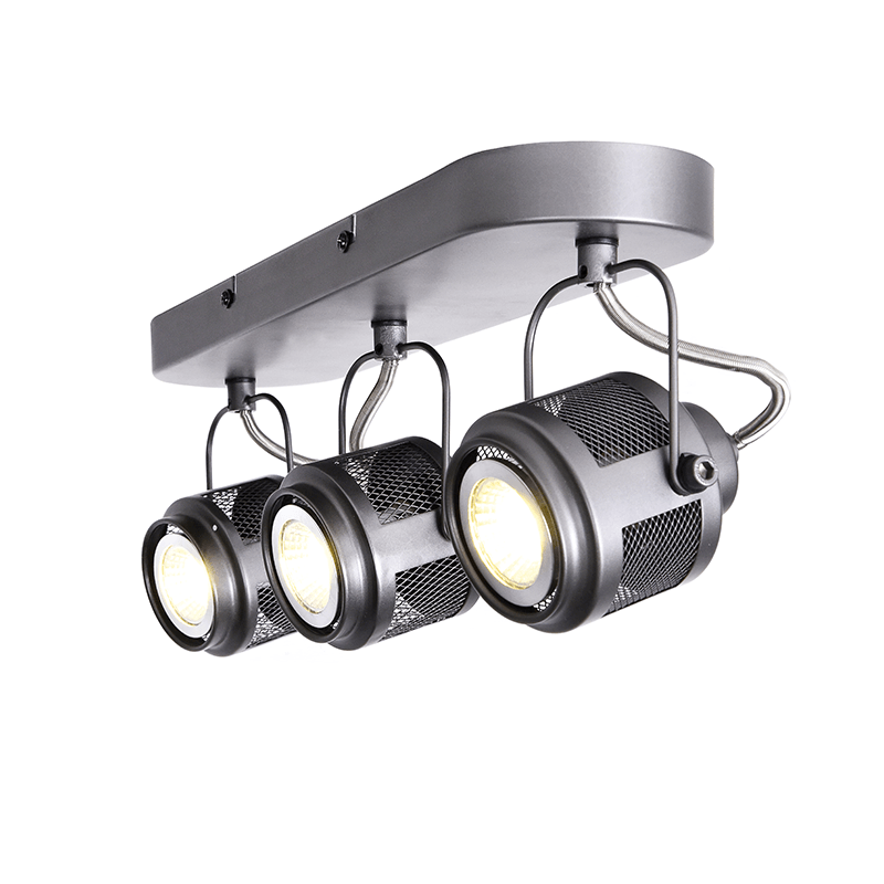 ^ PHASING OUT WALL MOUNTED LIGHTING 3ΧGU10 GREY METALLIC 43Χ10Χ16CM KRYPTON AR2093W43G