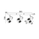 ^ PHASING OUT WALL MOUNTED LIGHTING 3ΧGU10 GREY METALLIC 43Χ10Χ16CM KRYPTON AR2093W43G
