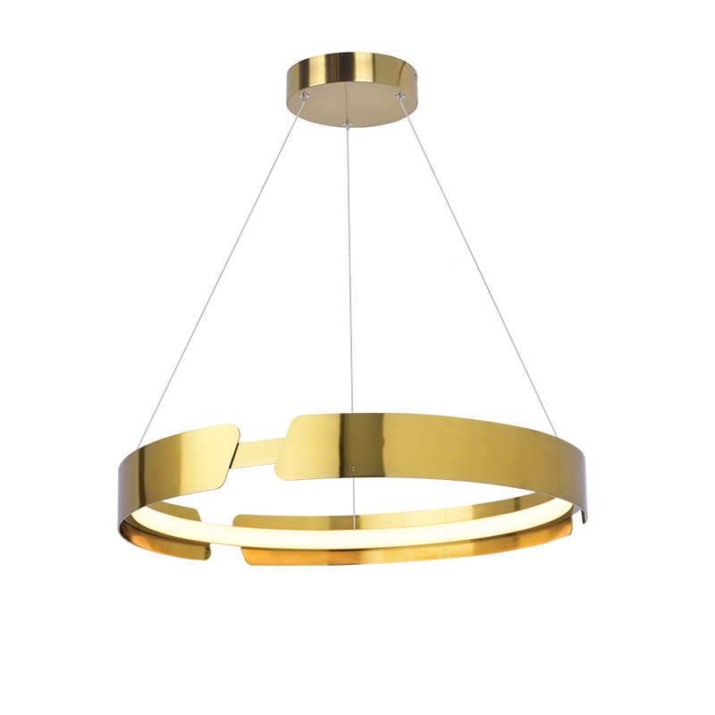 ^ PHASING OUT PENDANT LIGHTING LED 23W 3000K 1840LM BRASS ALUMINUMLIC D40XH150CM THEMIDA ZM18LEDP40AB