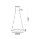 ^ PHASING OUT PENDANT LIGHTING LED 23W 3000K 1840LM BRASS ALUMINUMLIC D40XH150CM THEMIDA ZM18LEDP40AB