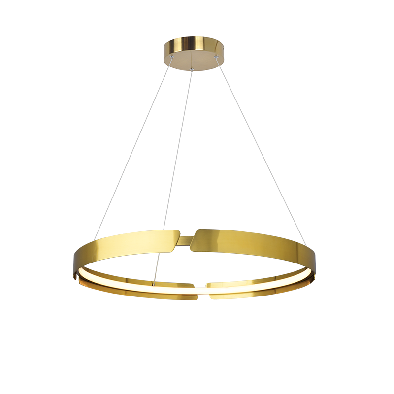 ^ PHASING OUT PENDANT LIGHTING LED 34W 3000K 2720LM BRASS ALUMINUMLIC D60XH150CM THEMIDA ZM18LEDP60AB