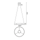^ PHASING OUT PENDANT LIGHTING LED 34W 3000K 2720LM BRASS ALUMINUMLIC D60XH150CM THEMIDA ZM18LEDP60AB