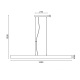 ^ PHASING OUT PENDANT LIGHTING LED 36W 3000K 2880LM 360º BLACK METALLIC+PVC 100XD5XH150CM YODA ZM31LEDP100BK