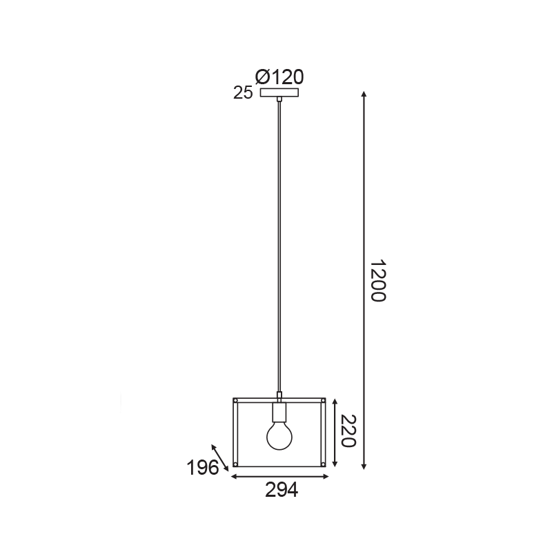 ^ PHASING OUT PENDANT LIGHTING 1XE27 BLACK METALLIC 29Χ20ΧH120CM MORDOR HM841P29BK