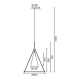 ^ PHASING OUT PENDANT LIGHTING 1XE27 WHITE+BLACK METALLIC+ GLASS D50XH140CM TEMPLE HM281P50WB