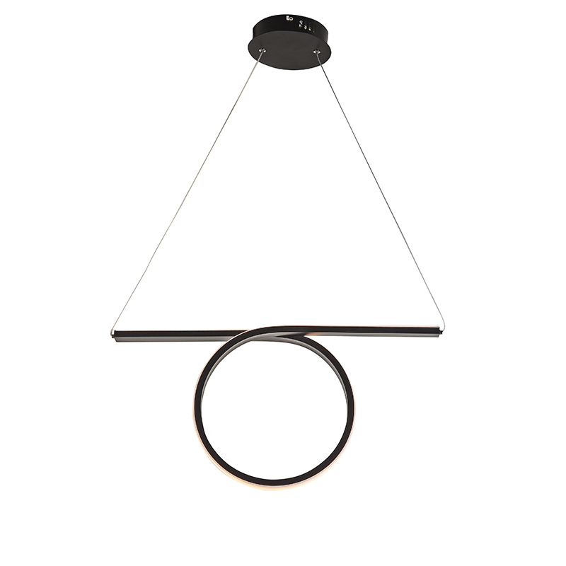 ^ PHASING OUT PENDANT LIGHTING LED 43W 3000K 2580LM BLACK ALUMINUM 88Χ17ΧΗ120CM ZERO HM98LEDP88BK