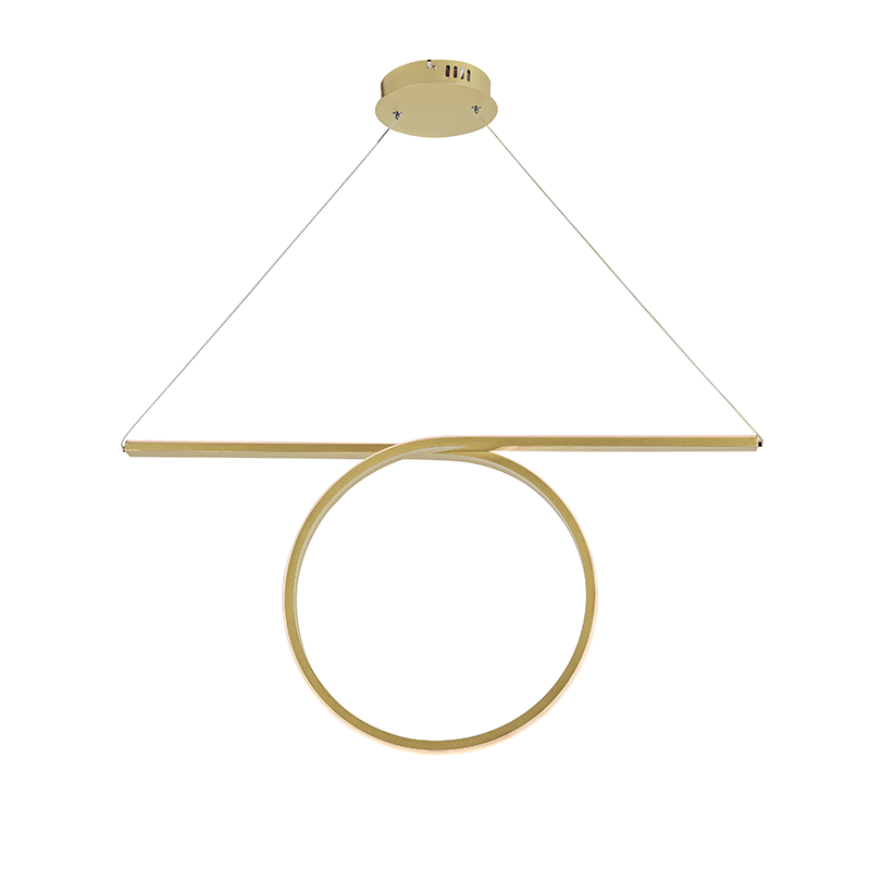 ^ PHASING OUT PENDANT LIGHTING LED 43W 3000K 2580LM BRASS ALUMINUM 88Χ17ΧΗ120CM ZERO HM98LEDP88BR