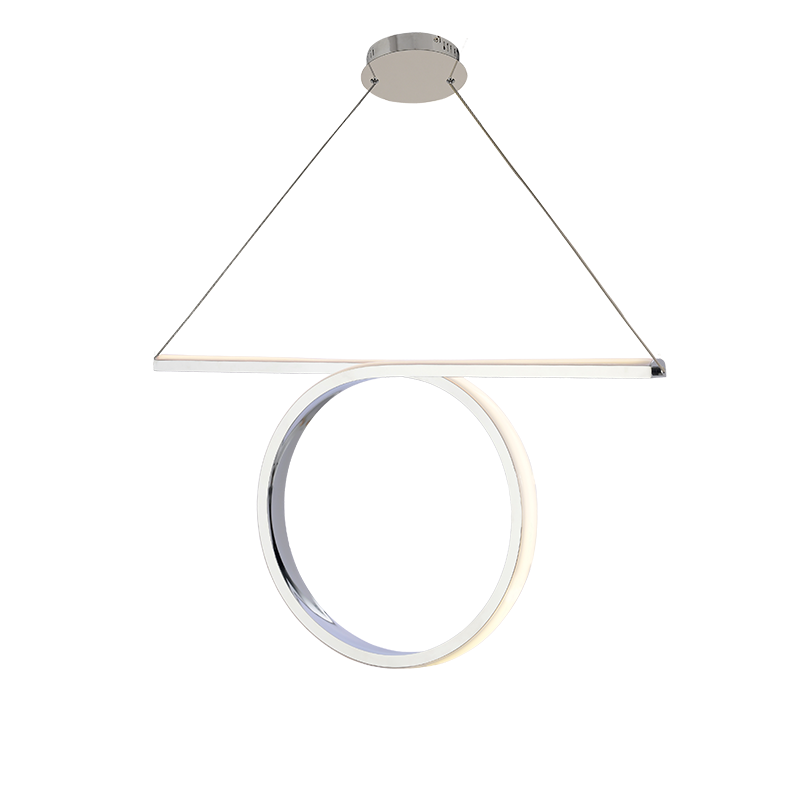 ^ PHASING OUT PENDANT LIGHTING LED 43W 3000K 2580LM CHROME ALUMINUM 88Χ17ΧΗ120CM ZERO HM98LEDP88CH