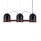 ^ PHASING OUT PENDANT LUMINAIRE 3ΧΕ27 METAL BLACK+ LEATHER 16X65XH120CM ENOLA DCR39217