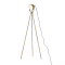 PHASING OUT FLOOR LUMINAIRE 1XE14 METALLIC BRASS + GLASS COLOR: antique brass 56×56×Η145CM HARLEY ML306131FBR