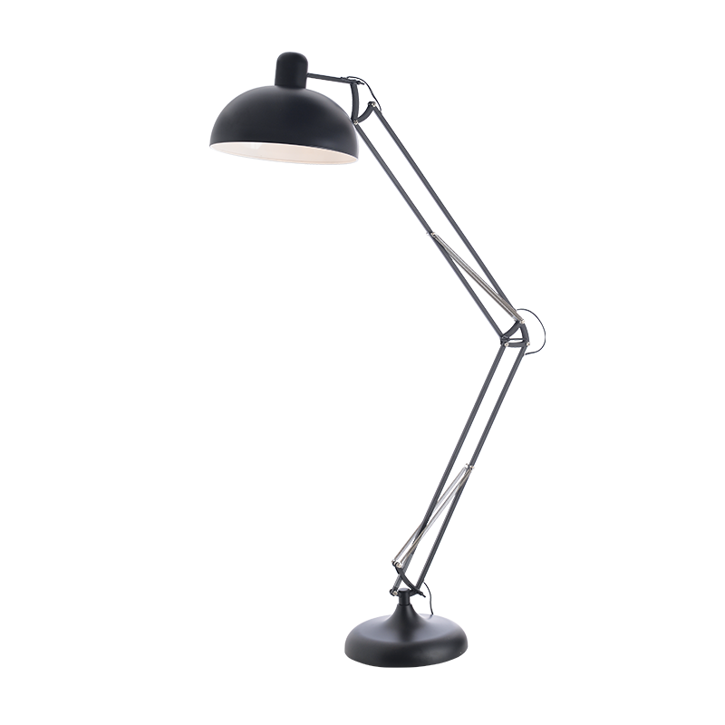 PHASING OUT FLOOR LUMINAIRE 1XE27 METALLIC BLACK COLOR: black 38Χ130ΧΗ207CM FREDDIE ML308021BK
