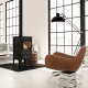 PHASING OUT FLOOR LUMINAIRE 1XE27 METALLIC BLACK COLOR: black 38Χ130ΧΗ207CM FREDDIE ML308021BK