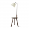 ^ PHASING OUT FLOOR LIGHTING 1ΧΕ27 WOOD+BLACK METAL+SHADE Φ40Χ140CM NIREAS TF176991FWB