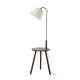 ^ PHASING OUT FLOOR LIGHTING 1ΧΕ27 WOOD+BLACK METAL+SHADE Φ40Χ140CM NIREAS TF176991FWB