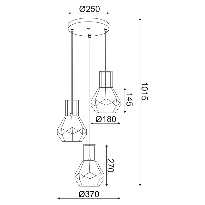 ^ PHASING OUT BEIGE L/F 3ΧΕ27 GLASS AMBER+BRASS ΜΕΤΑL Φ30ΧΗ101CM DIAMONDRA V371483PA