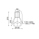 ^ PHASING OUT TABLE L/F 1ΧΕ27 GLASS TINTED+CHROME ΜΕΤΑL Φ18ΧH24,5CM DIAMONDRA V371481TG