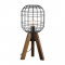^ PHASING OUT TABLE L/F 1ΧΕ27 METAL BLACK+WOOD Φ25ΧΗ51,5CM PROMETHEUS OD90981T