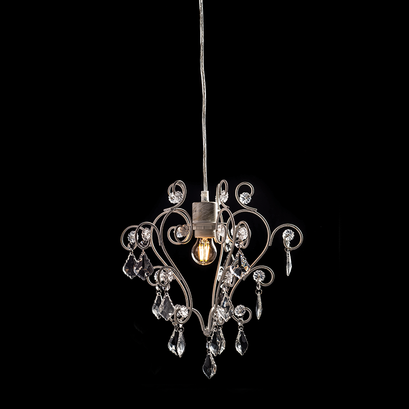 PHASING OUT HANGING METALL WITH CRISTALS 1XE27 ZIZI KS1352P1WG