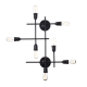 ^ PHASING OUT WALL LUMINAIR 7ΧΕ27 METAL BLACK 82Χ75Χ15CM COBRA EG166597WB