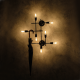 ^ PHASING OUT WALL LUMINAIR 7ΧΕ27 METAL BLACK 82Χ75Χ15CM COBRA EG166597WB