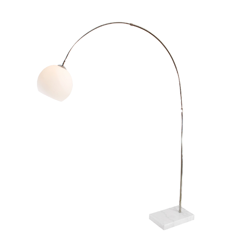 PHASING OUT FLOOR LUMINAIRE WHITE MARBLE BASE WHITE GLASS 1XE27 MATILDA MF70261W