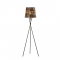 PHASING OUT FLOOR LUMINAIRE 1XE27 METALLIC BROWN+ CANE COLOR:MATT grey shade/GREY METAL Φ38ΧΗ152CM AGATHA ML307211FB