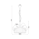 ^ PHASING OUT PENDANT L/F 8ΧΕ14 TRANSPARENT GLASS+METAL BLACK Φ65ΧΗ120CM DELOS OD905808PCL